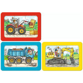 Ravensburger - Mijn Eerste Puzzels - Graafmachines, Tractors en Vrachtwagens - 3X6 Stukken - Puzzels
